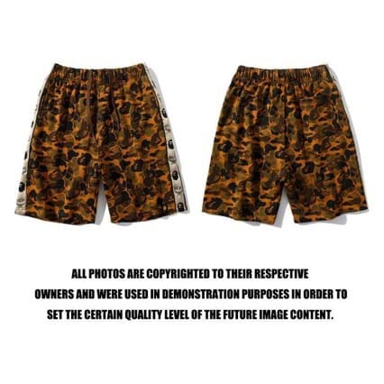 M Collaboration Hot Selling European American Streetwear New Bape Shark Head Hoodie Men Camo Zip-Up Jacket Print Short