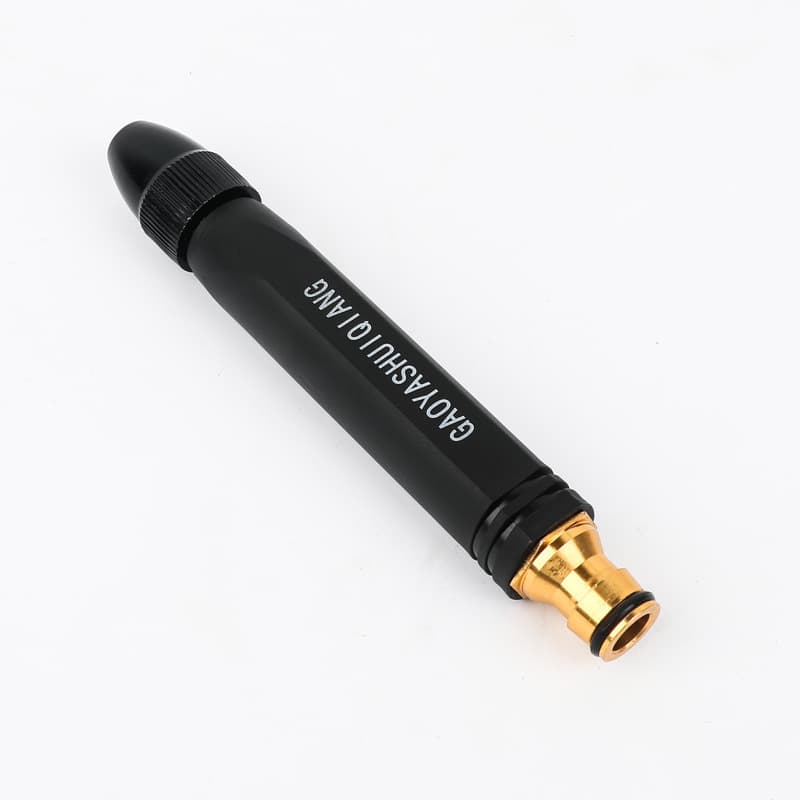 Home Garden Tool Black Spray Nozzle, Copper-Plated Alloy Black Diamond Straight Nozzle, High-Pressure Water Gun for Car Washing