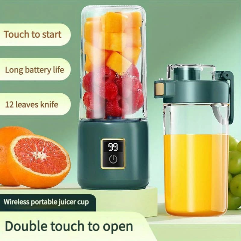 Portable Electric Blender with 12 Blades and 500ml Capacity
