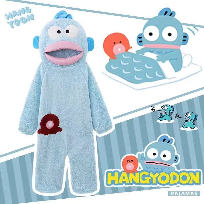 Cartoon Ugly Funny Big Mouth Monster Coral Fleece Onesie Pajamas Women Winter 2025 New Thickened Fleece Loungewear