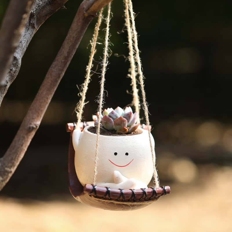 Cross-border New Succulent Hanging Planter Creative Hanging Bed Succulent Pot Resin Decoration Garden Hanging Ornament