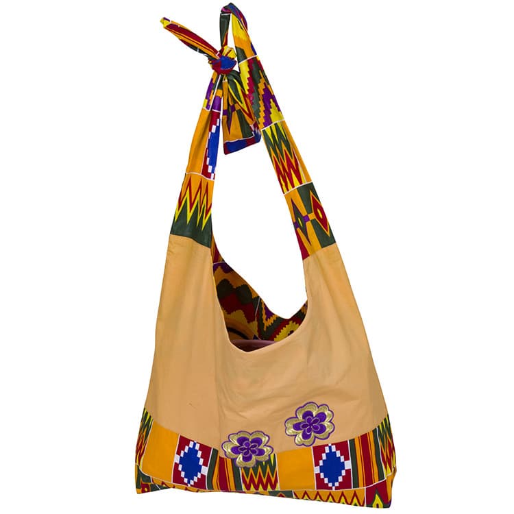 New African Print Fabric Large Capacity Shoulder Crossbody Bag, Cross-border E-commerce Drop Shipping with Customization Support