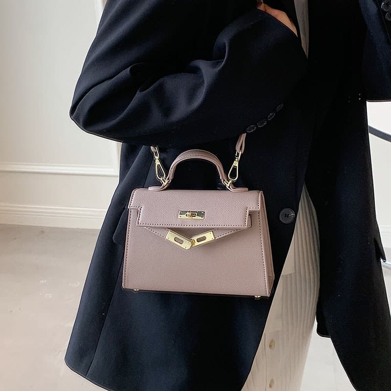 Women's Fashionable Handbag Crossbody Bag Platinum Kelly Bag Simple Shoulder Bag Light Luxury Trendy