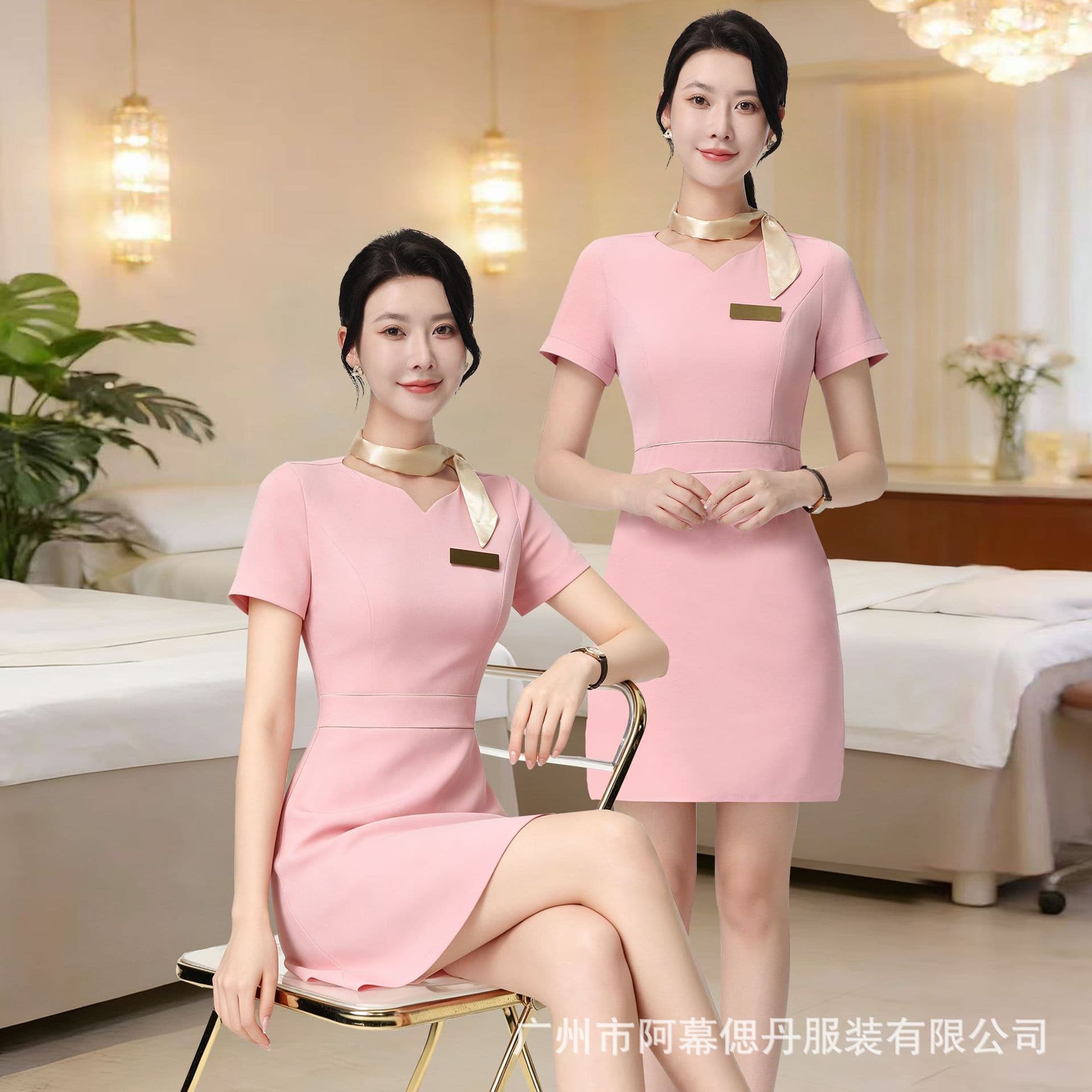Beauty Salon SPA Beautician Workwear Fashion Dress Ear Cleaning Head Therapy Health Center Foot Therapy Foot Massage Technician Uniform