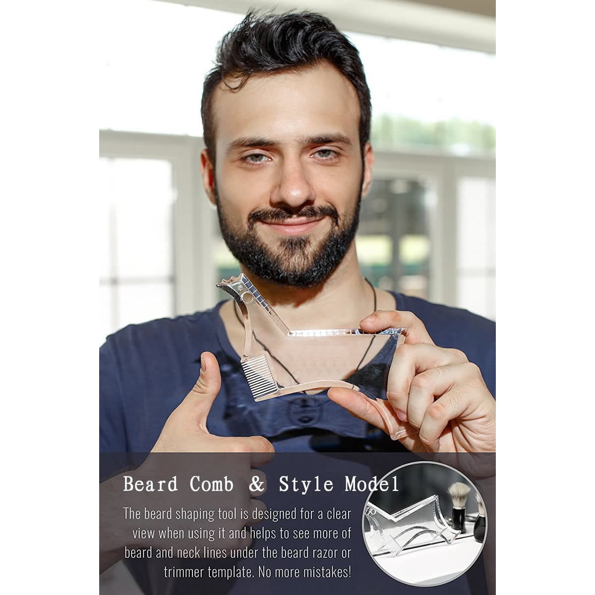 Cross-border E-commerce Beard Shaping Template Beard Shaping Tool No. 6 TEUM2