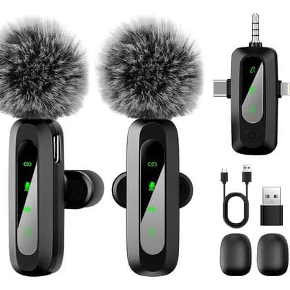 Source Factory J3 3-in-1 Wireless Lavalier Microphone for Vlog Recording, Live Streaming, Noise Reduction, and Monitoring