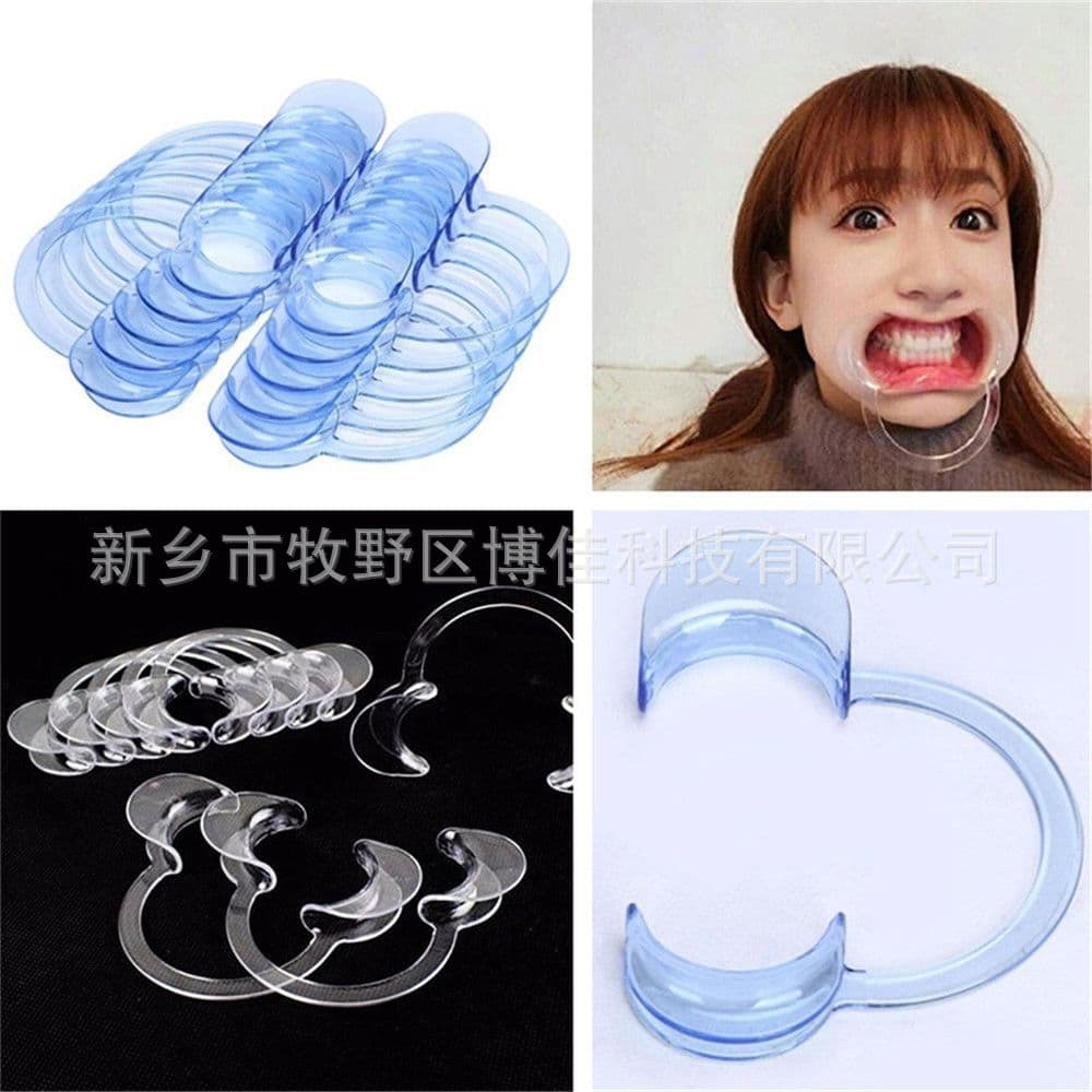 Dental Material C-Shaped Mouth Opener Mouth Gag Blue Mouth Opener Large Medium Small C-Type Mouth Opener