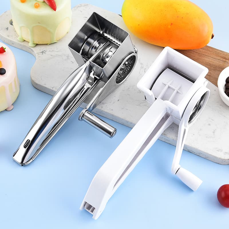 Stainless Steel Cheese Grater Plastic Cheese Grater Hand Crank Rotary Cheese Shredder Kitchen Creative Cheese Grater Home Use