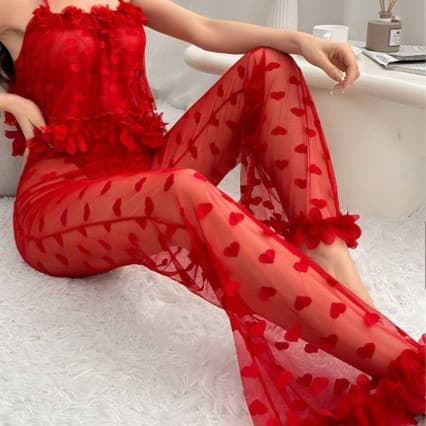 European and American Cross-Border Sexy Lingerie Lace Dress Sheer Erotic Underwear Lingerie Stage Costume
