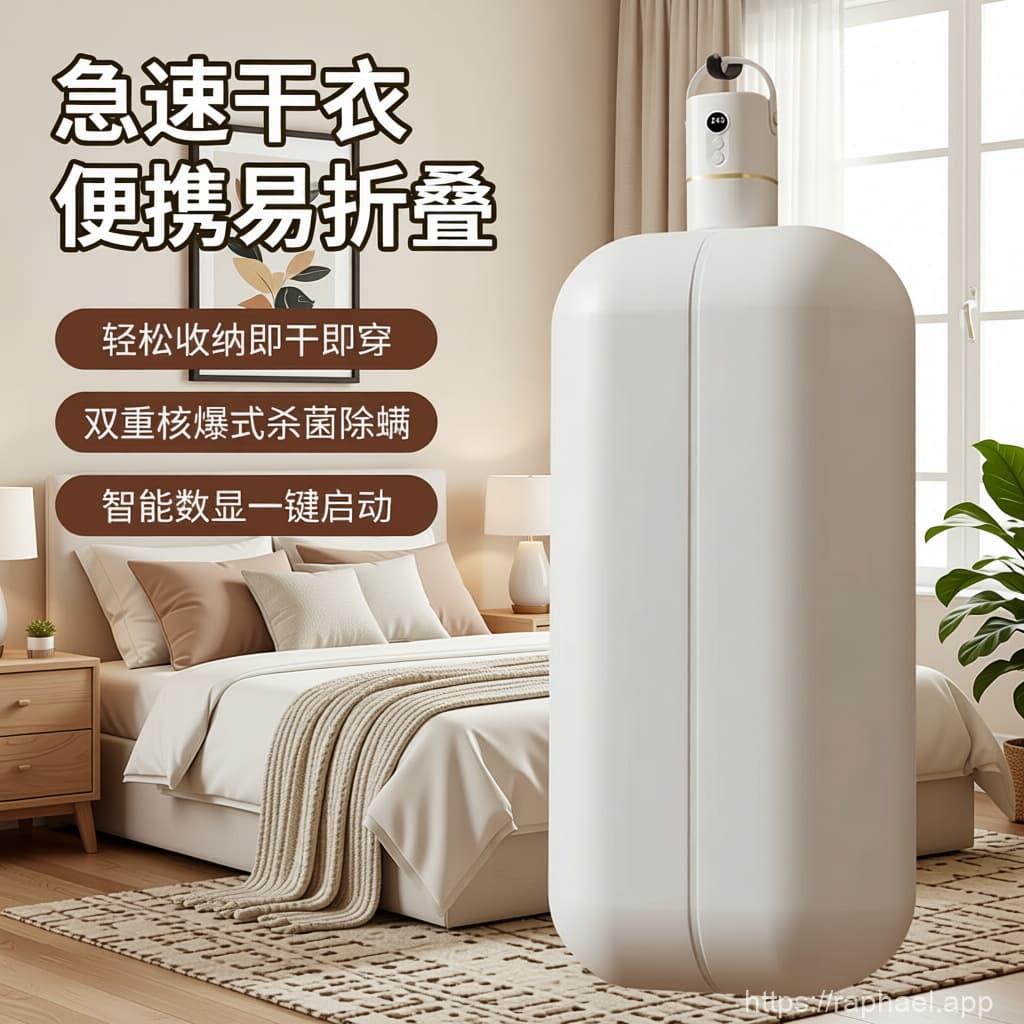 Travel Automatic Clothes Dryer Portable Clothes Dryer Outdoor Dryer Folding Household Clothes Dryer Dormitory Small Clothes Dryer