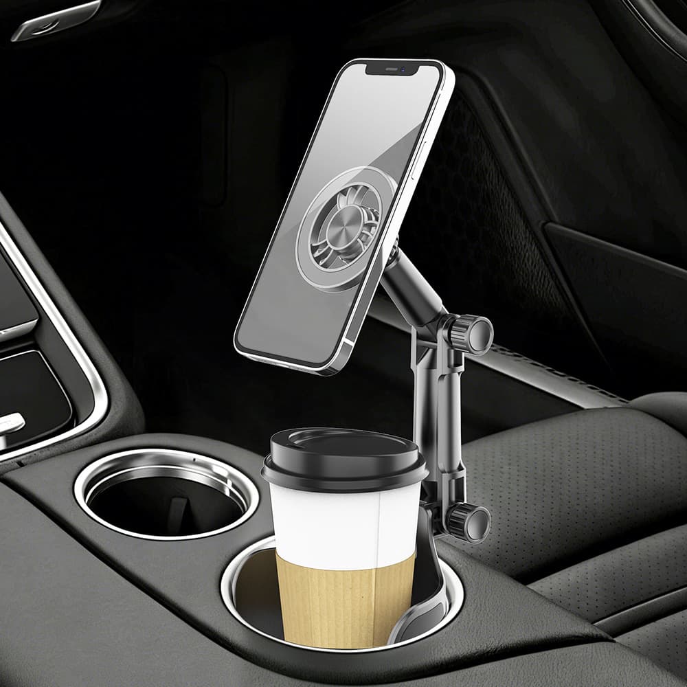 Cross-border Car Cup Holder MagSafe Magnetic Mount Car Phone Holder Ride-Hailing Navigation Stand