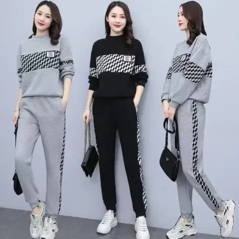 2024 Autumn/Winter New Plus Size Women's Fashionable Stylish MMFashion Set Casual Versatile Sport Suit Trendy