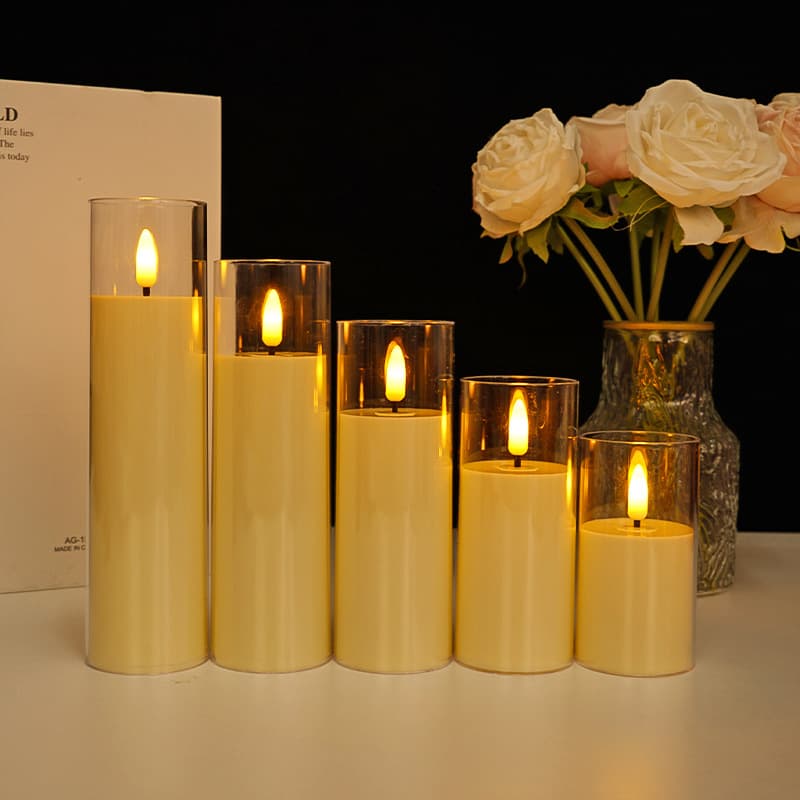 Cross-Border Acrylic Candle Lights Led Electronic Candles Party Dinner Decoration Candles Room Decoration Props