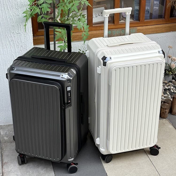 Front Opening Luggage 2025 New Expandable Multi-Functional Trolley Case 20 Inch Carry-On Password Suitcase Unisex