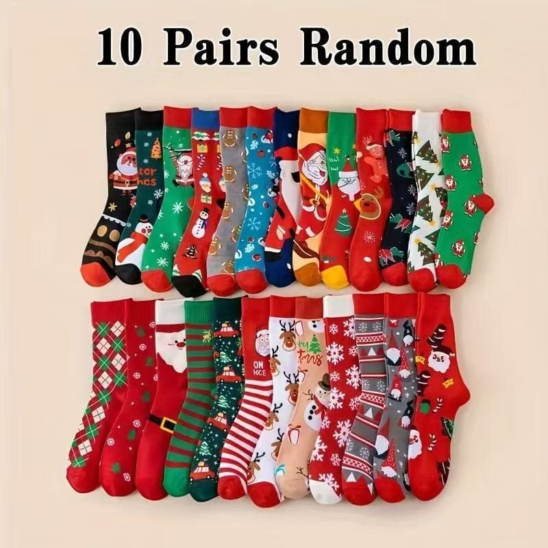 Ready Stock New Style Christmas Socks, Cross-border Amazon Best-selling Trendy Socks, Reindeer Snowman Christmas Socks