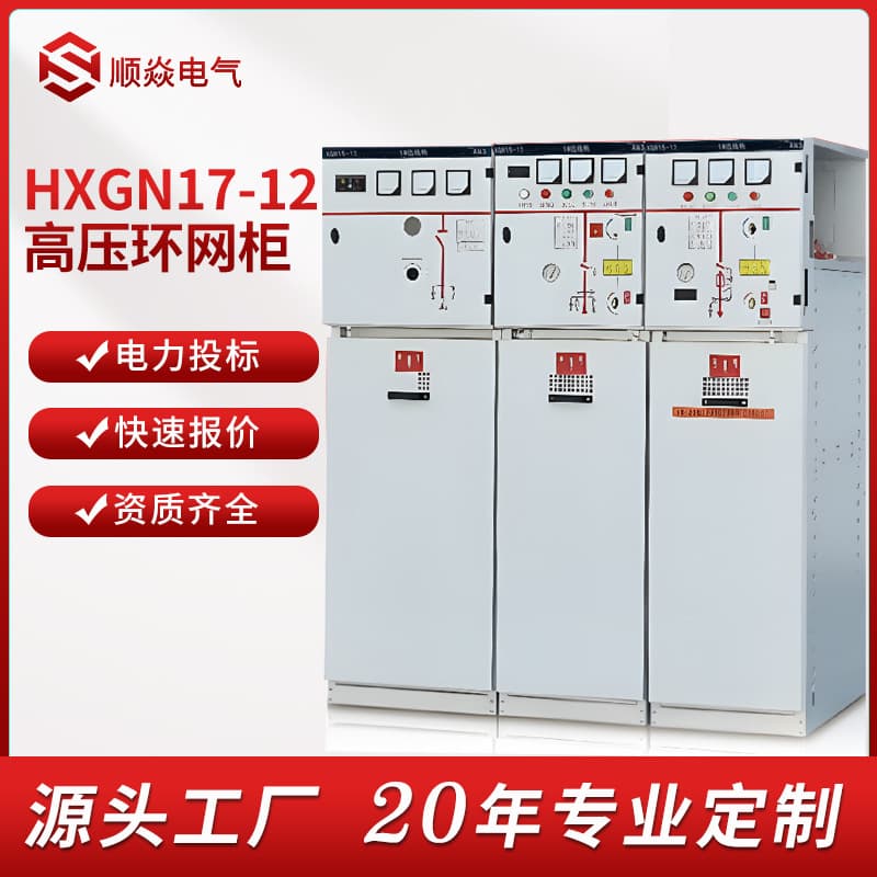 HXGN17-12 High Voltage Switch Ring Main Unit Puffer Type Vacuum Load High Voltage Switch Box 10KV Incoming/Outgoing Cabinet