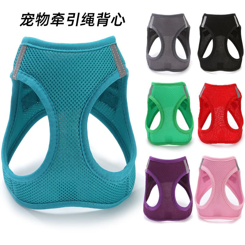 Dog Harness and Leash Set, Breathable Soft Mesh Dog Chest Harness for Dogs and Cats