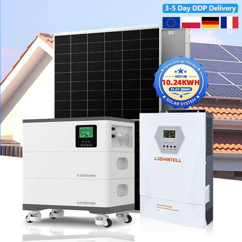 Stackable 10.24kWh 51.2V 200Ah LiFePO4 All-in-One Inverter
