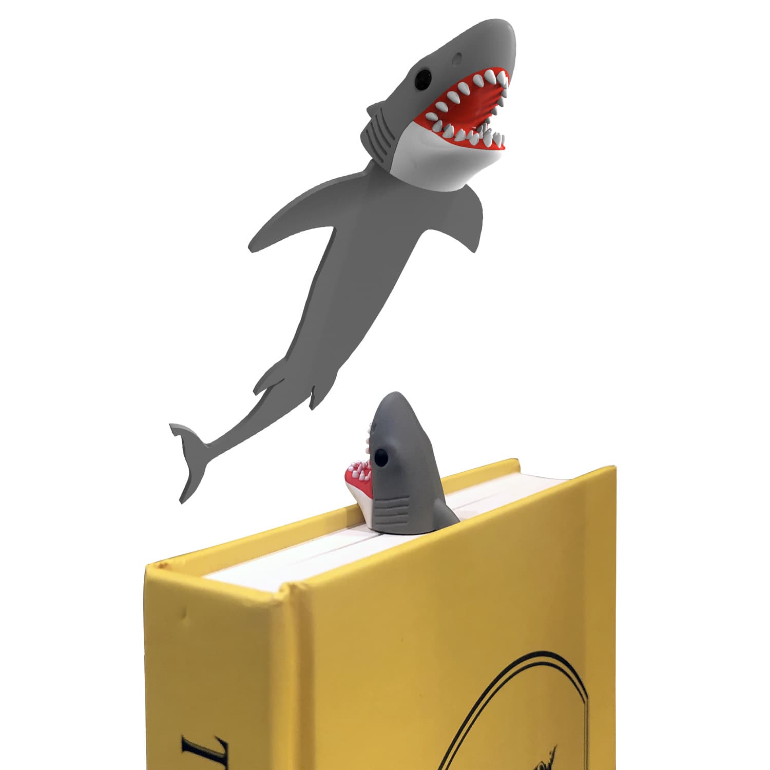 Creative 3D Great White Shark Bookmark Cross-Border Best Seller Megalodon Bookmark Fun Shark Book Clip Student Gift