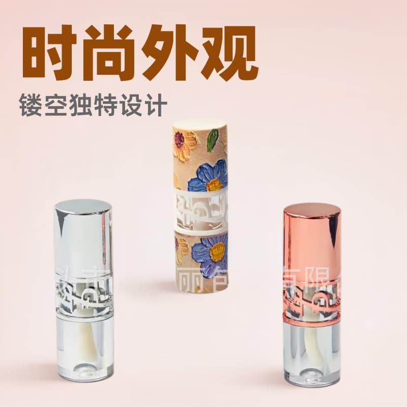 Spot lipgloss tube round liquid foundation sub-bottle lip glaze empty tube skin care products cosmetics lipstick