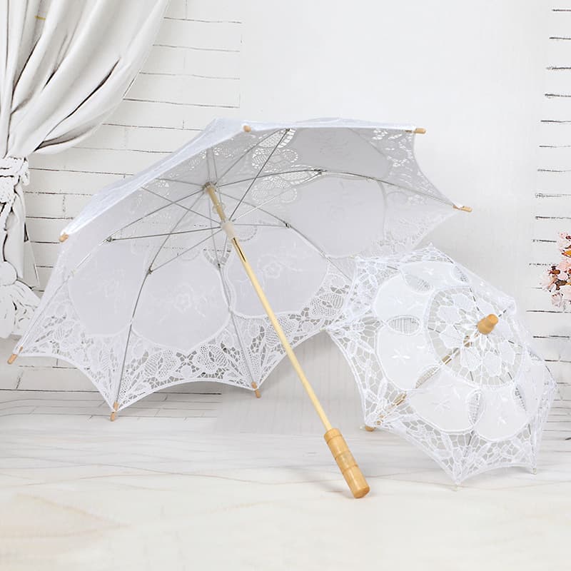 Lace Parasol for Travel Photography Wedding Prop Western Style Court Umbrella Cotton Lace Decorative Umbrella Export Umbrella