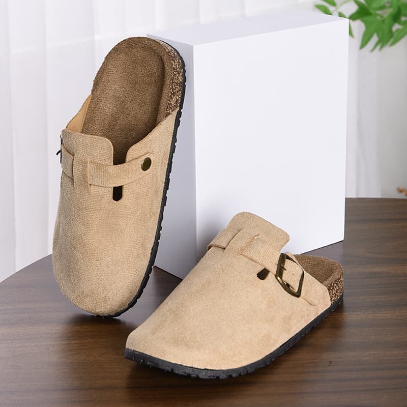 Trendy Thick-Soled Birkenstock Shoes for Women 2026 Summer New Arrival, Closed-Toe Half Slippers, Slip-On Loafer