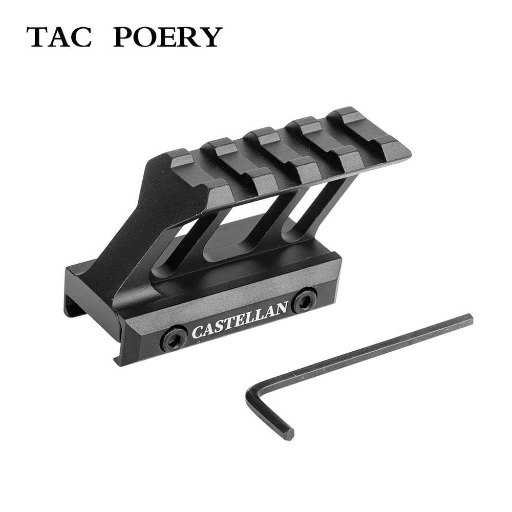 T1 Riser Mount Aluminum Alloy 20 to 20mm Riser, 20mm Height Tactical Rail Mount
