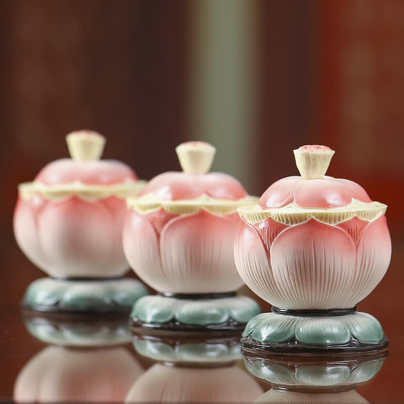Ceramic water supply cup for Buddha cup, household lotus tribute cup, Bodhisattva water purification cup, Guanyin holy water cup in front of Buddha, Great Compassion water cup