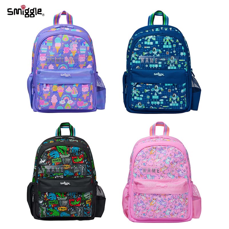 Australian Smiggle Backpack Kindergarten with Letter Cards DIY English Elementary School Upper Class Outing Bag Double Shoulder Bag