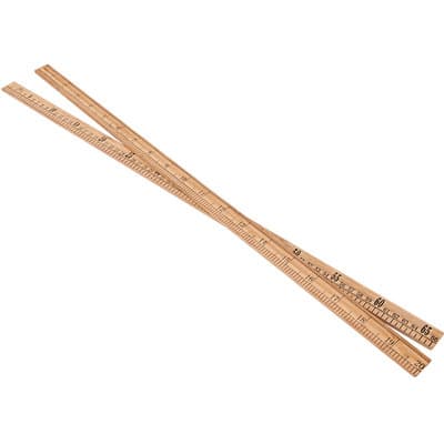 Clothing cutting market inch wooden ruler Tailor measuring clothes bamboo ruler 1 meter teaching ruler measuring clothes ruler sewing tools