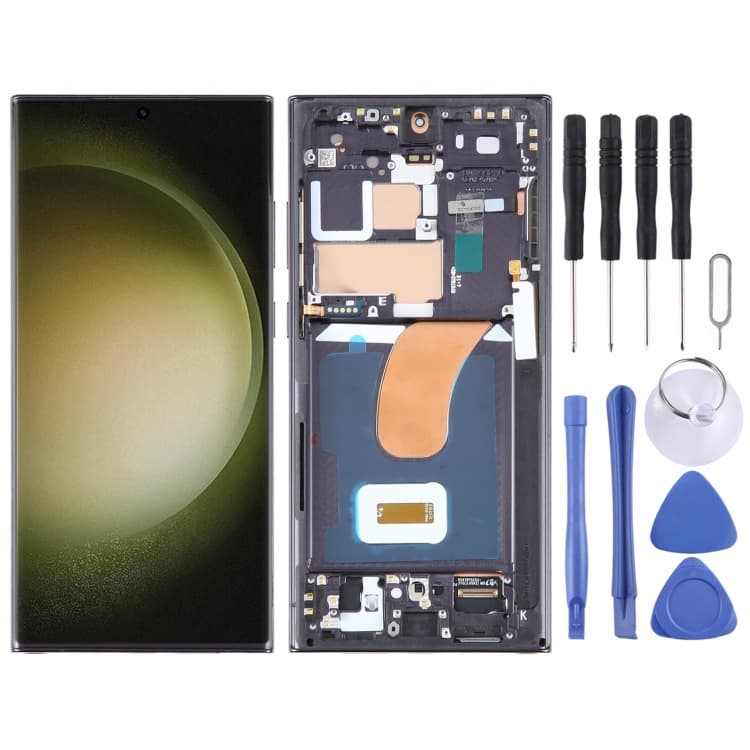 Compatible with Samsung Galaxy S23 Ultra 5G European Version Screen Touch Assembly with Frame