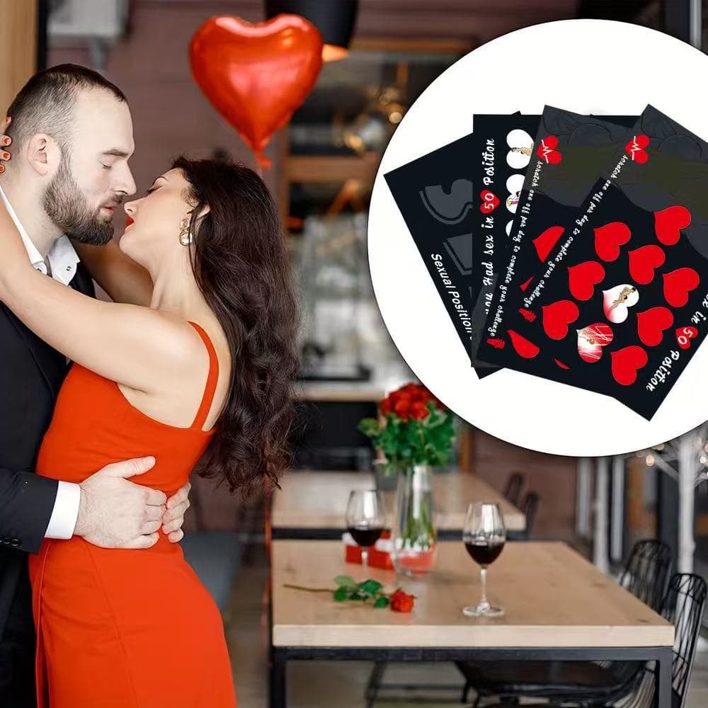 Cross-border new product Valentine's Day scratch-off greeting cards 50 sex positions challenge scratch-off cards couple gifts