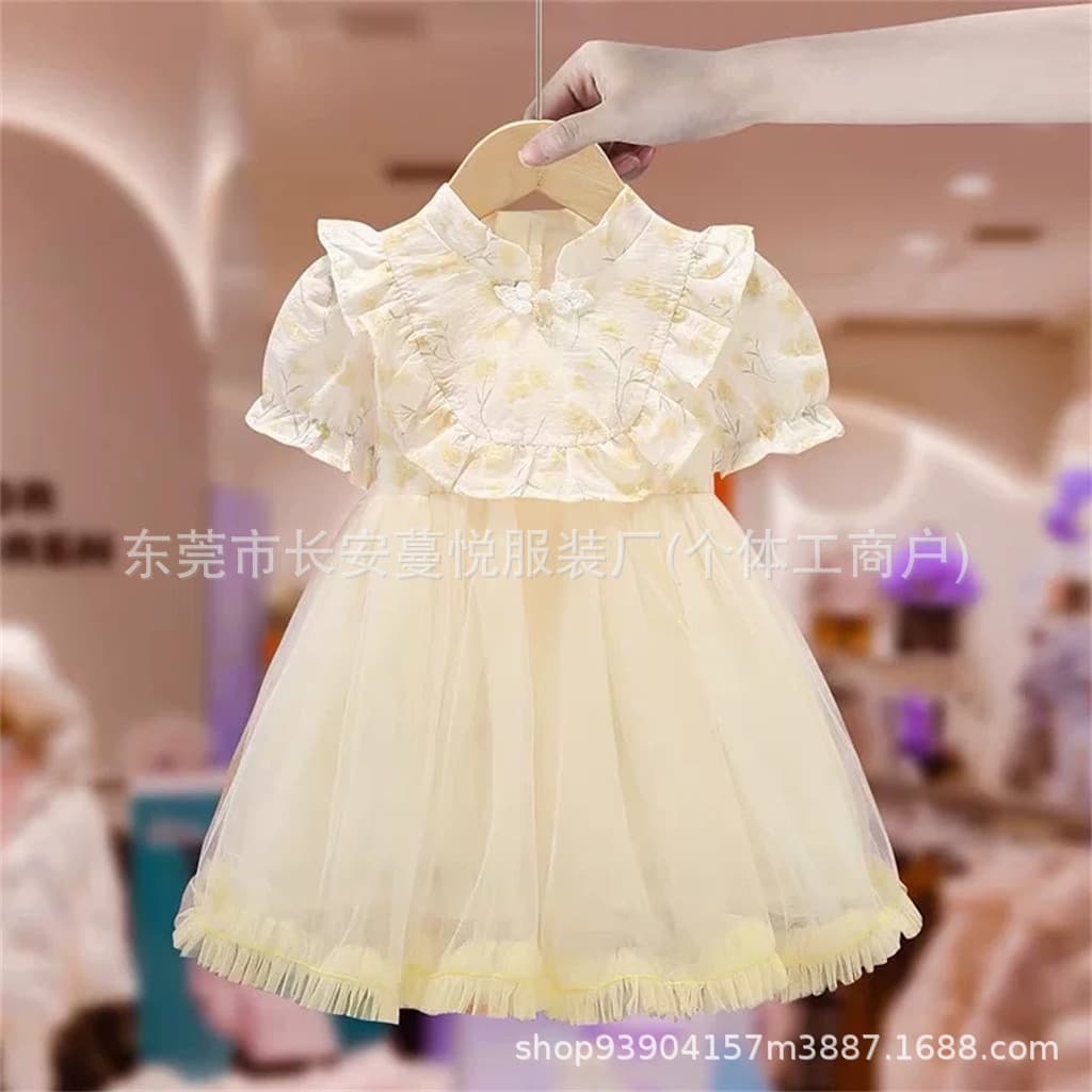 Girls Summer Dress 2026 Children's Clothing New Mesh Skirt Children's Summer Skirt Girls Puffy Gauze Princess Skirt