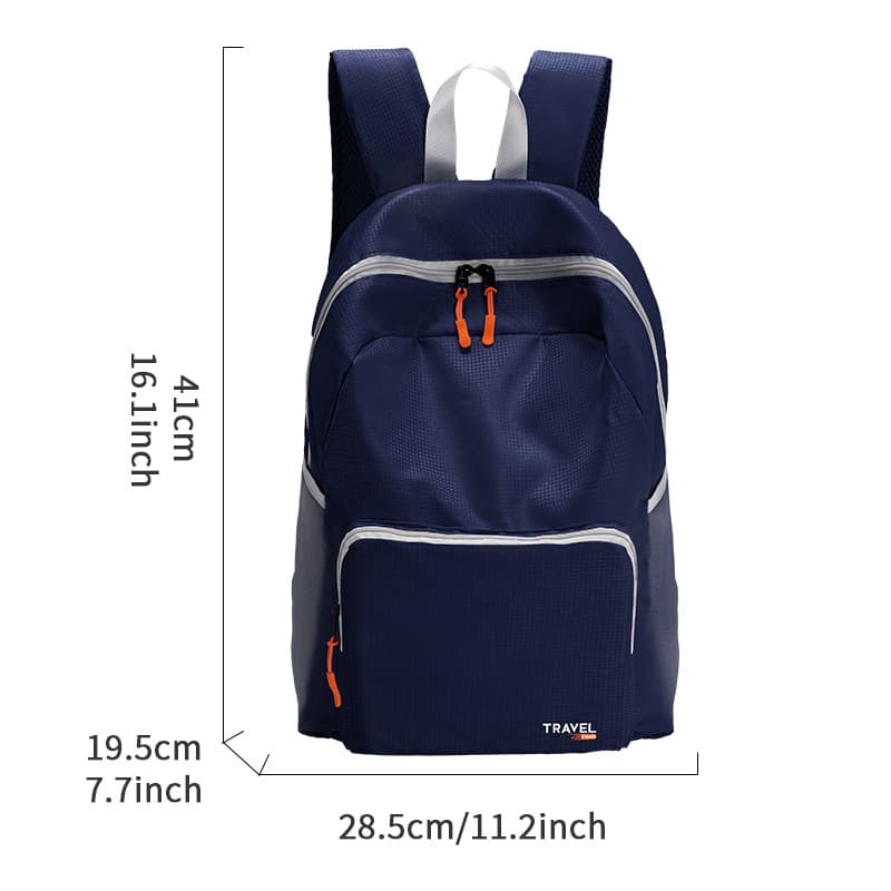 New Casual Backpack Ultra-Light Sports Hiking Backpack with Logo Print, Portable Foldable Commuter Climbing Daypack
