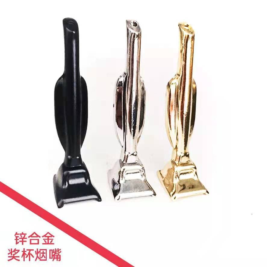 Cross-border export PIPE new metal snuff bottle, golden man trophy cigarette holder in stock