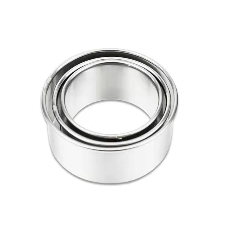 Stainless Steel Round Dumpling Wrapper Cutting Mold Biscuit Mold Cake Mousse Ring Toast Grinding Tool Handmade Rice Ball Wrapped Wontons