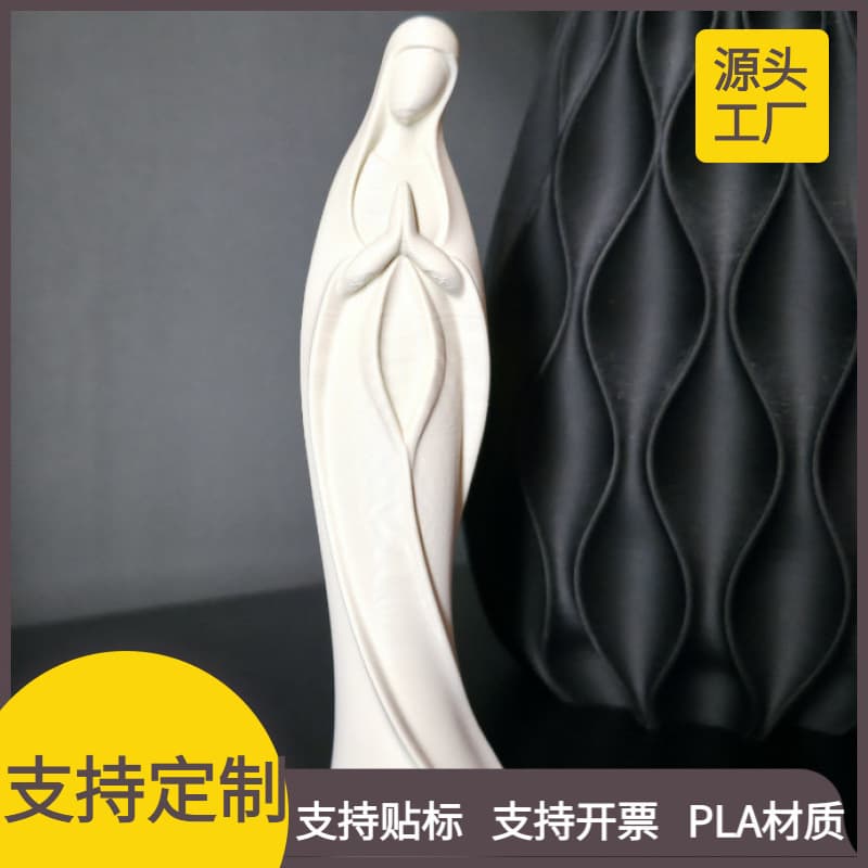 New Cross-border 3D Printed Elegant Virgin Mary Statue Home Art Craft Creative Desktop Ornament
