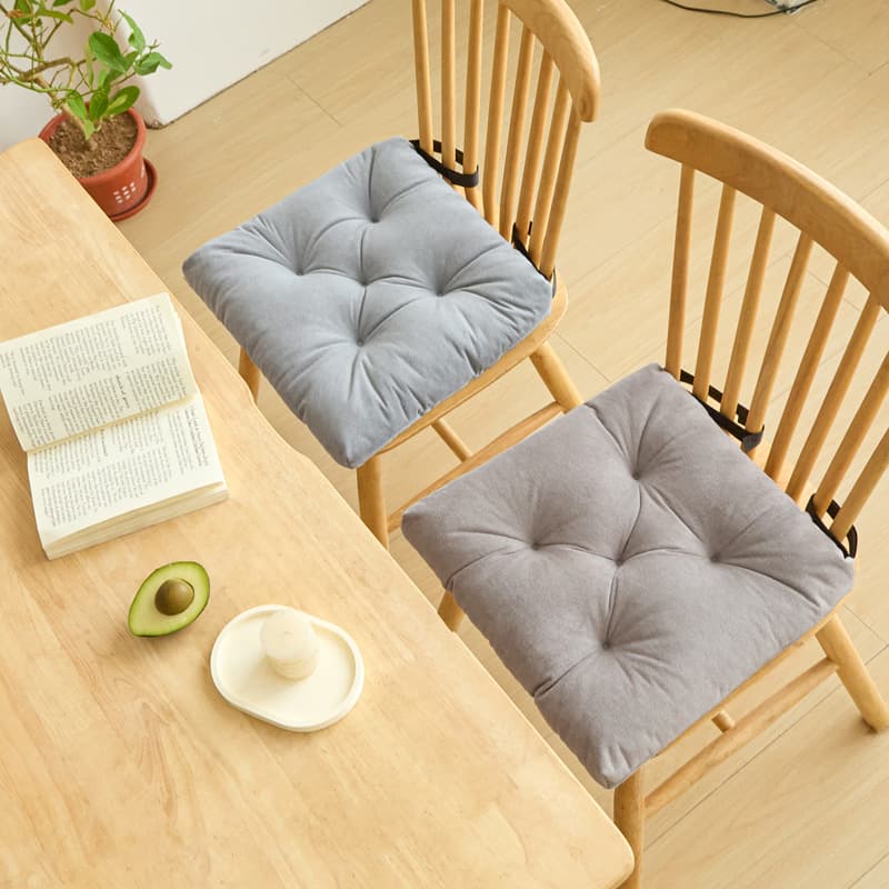 Thickened Chair Pad Office Seat Cushion with Strap Stool Pad Student Desk Chair Buttocks Pad Home Use Commercial Use