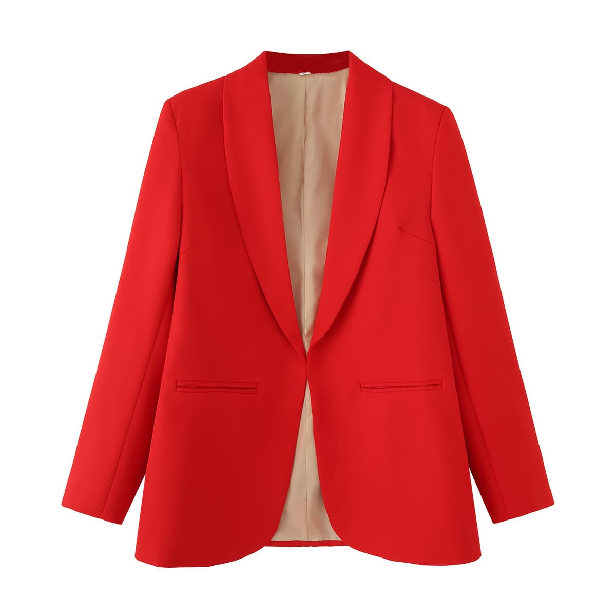 Bsk&Traf Women's Clothing 2025 Autumn New Style Commuter Style Fashionable and Versatile Green Fruit Collar Blazer