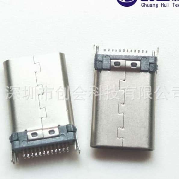 TYPE-C3.1 male header-USB female socket 24P-16P vertical/clamp plate H=12.0MM, charger