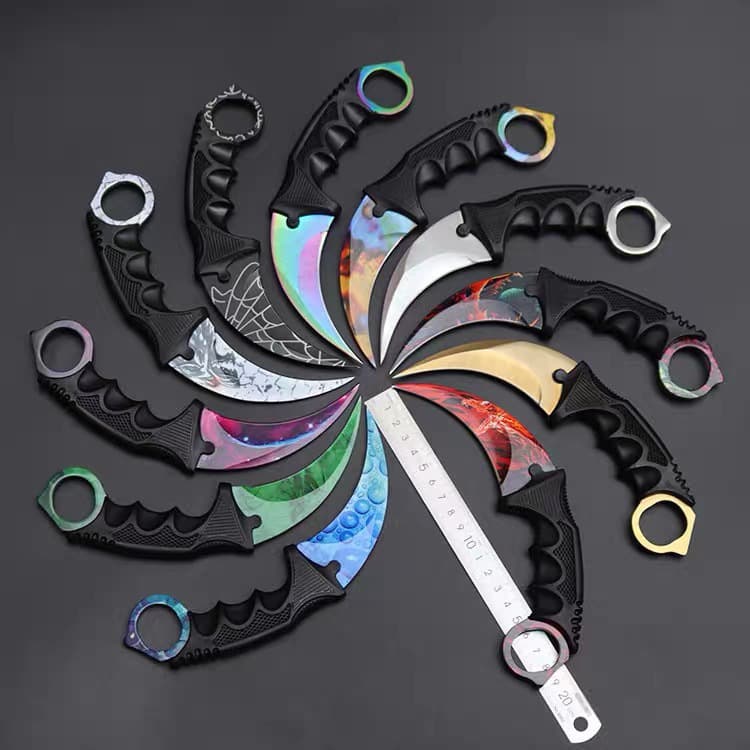 Cross-border hot-selling claw knife, outdoor adventure outdoor knife, CSGO game claw knife, high hardness straight knife camping knife