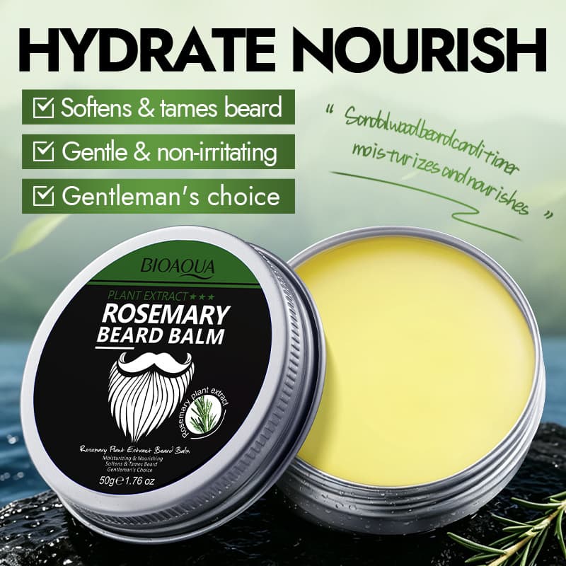 BIOAOUA rosemary plant extract beard cream 50g full English beard care cream supple men's skin care products cross-border