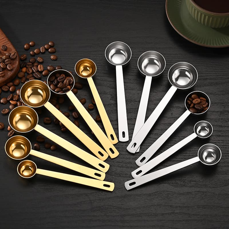 304 Stainless Steel Measuring Spoon Coffee Bean Measuring Spoon 5ml Measuring Spoon Baking Seasoning Spoon Milk Powder Spoon Fruit Powder Spoon Mixing Spoon