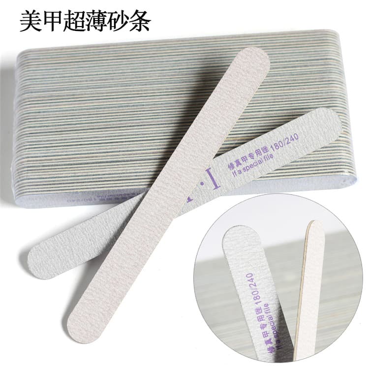 Ultra-thin Nail Sanding Sticks, Wooden Nail File for Shaping, Wear-resistant Double-sided Nail File, Fine and Coarse Grit