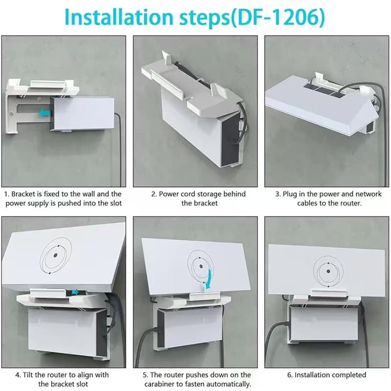 Cross-border: Star WiFi Gen3 Router Power Combo Bracket All-in-One ABS Wall Mount Shelf