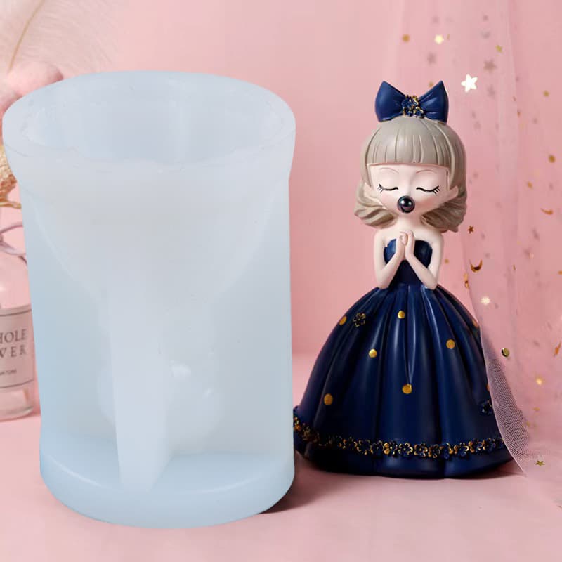 Bubble Girl Aromatherapy Plaster Silicone Mold Creative DIY Candle Home Office Resin Decoration Ornament Mold