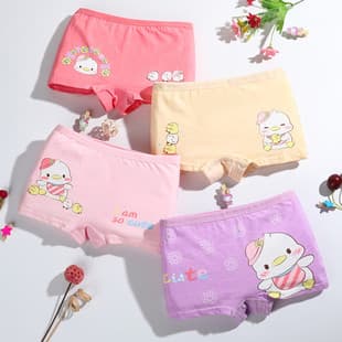 New A-Class Girls' Boxer Briefs Pure Cotton Kids' Underwear for Ages 2-12, Toddler Shorts for Small, Medium, and Large Children