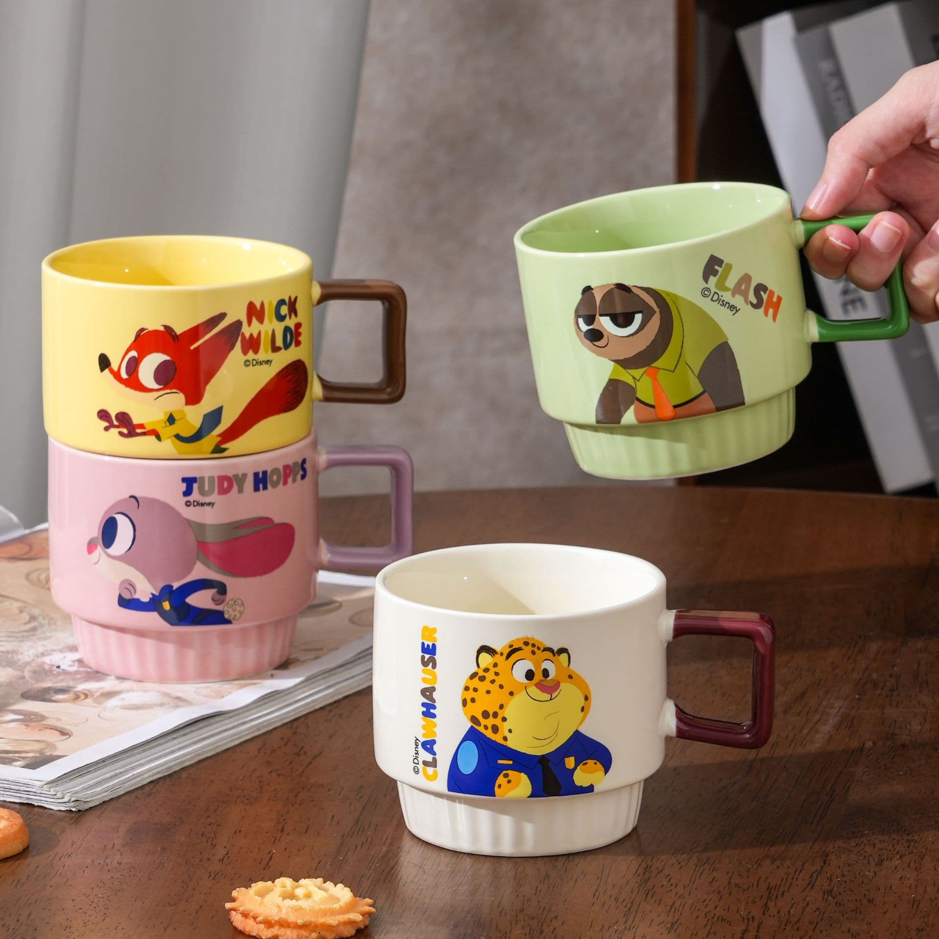 Zootopia Stacking Cup Office Ceramic Mug High-Quality Cup Water Cup Home Coffee Breakfast Cup