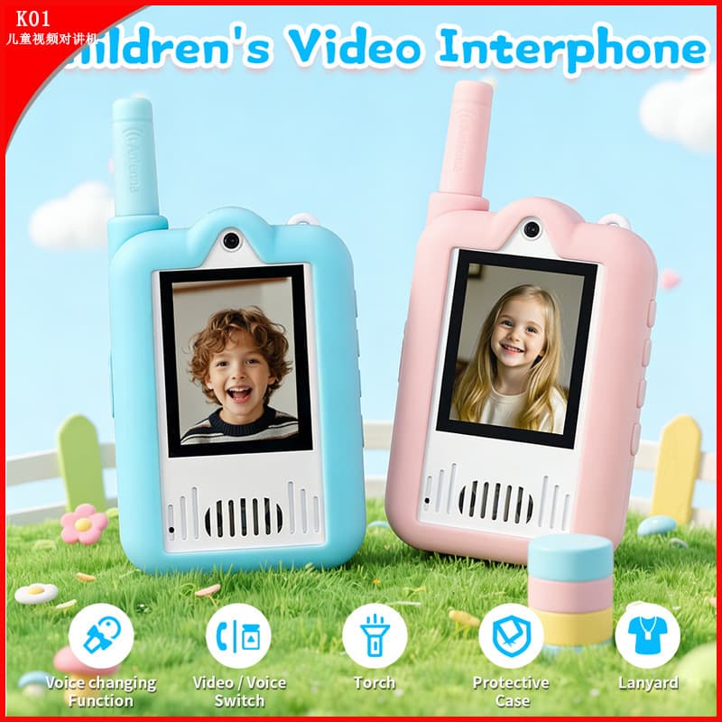 Amazon's popular children's video intercom outdoor long-distance wireless parent-child toy cartoon video intercom