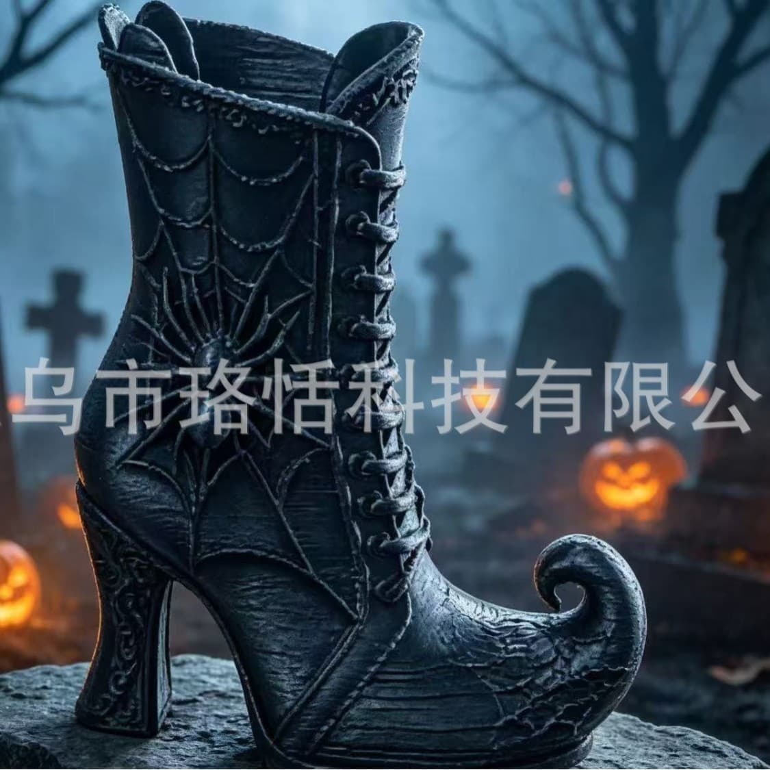 Cross-border 3D printing new Halloween witch boots mini vase desktop decoration ornaments holiday gift pen holder